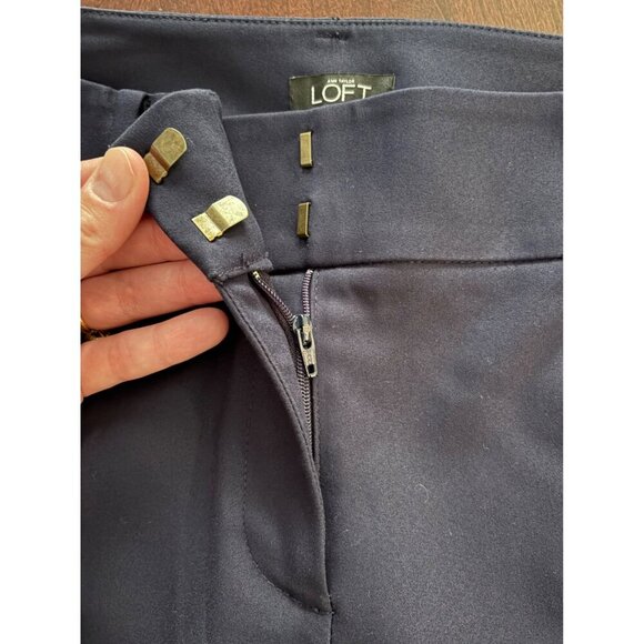 LOFT Julie Skinny Dress Pants Career Trousers in Navy Blue Size 6 - Picture 5 of 12